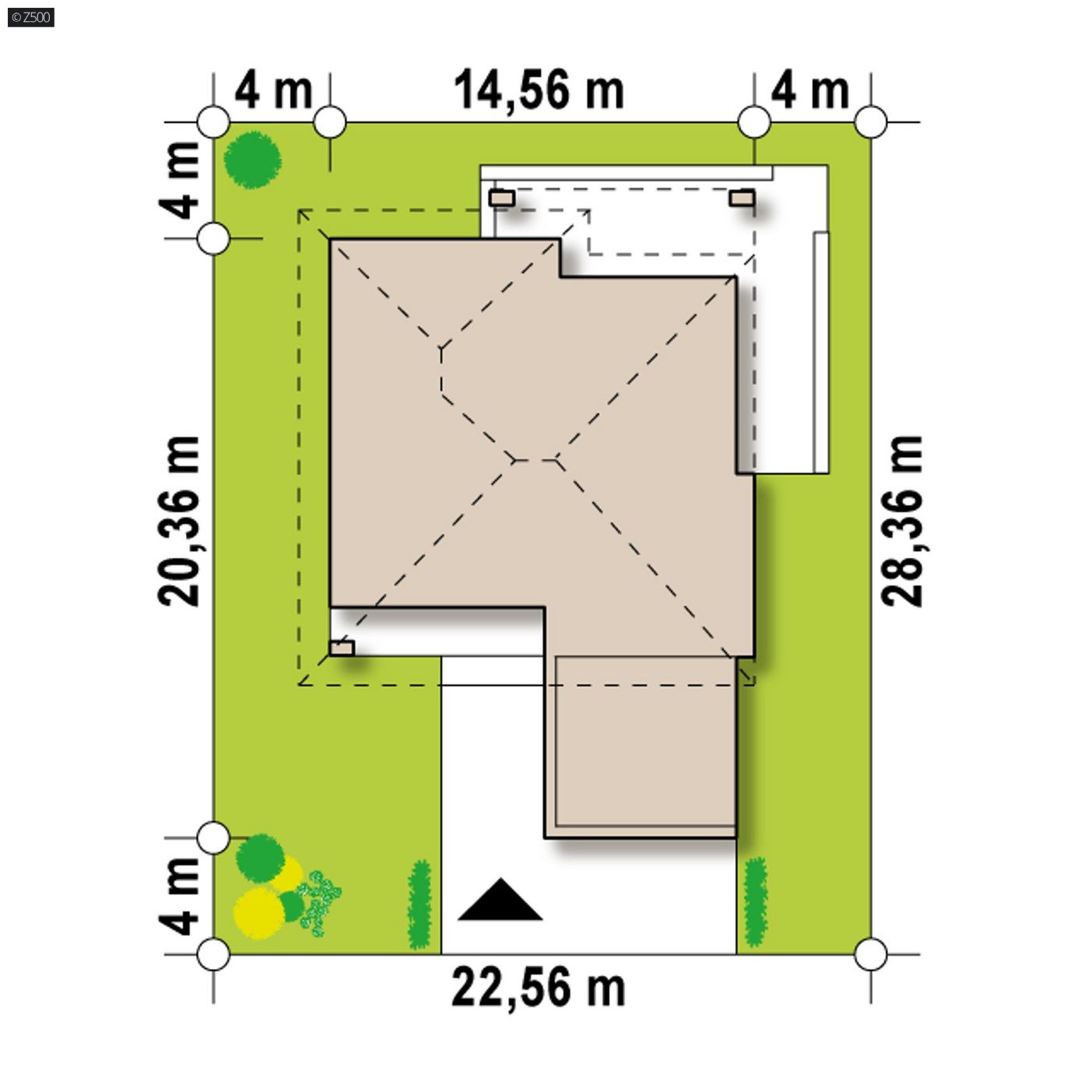 Mājas projekts  - Vienstāvu māju projekts - Z403