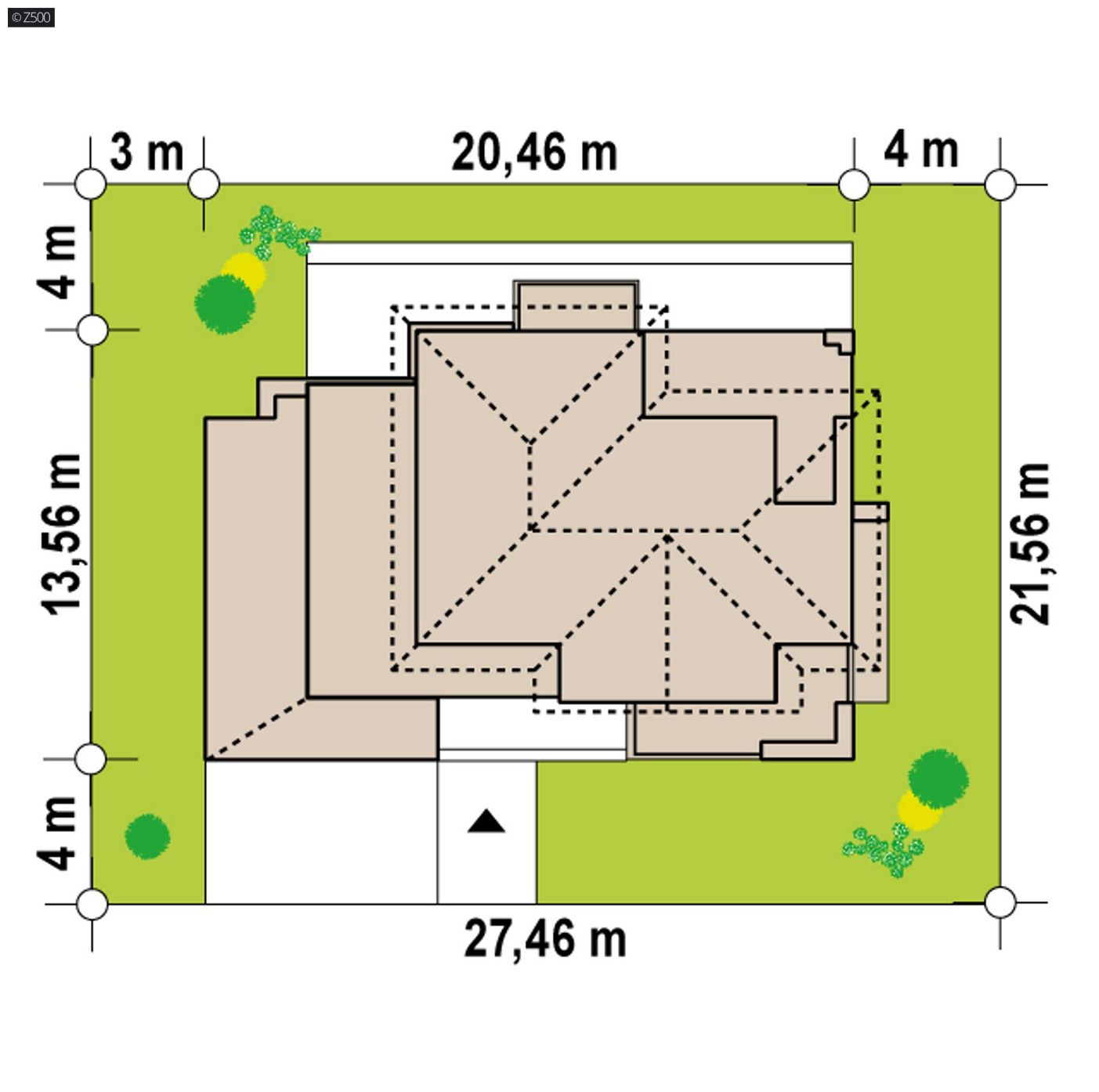 Mājas projekts  - Modernas, plašas divstāvu mājas projekts - Z404