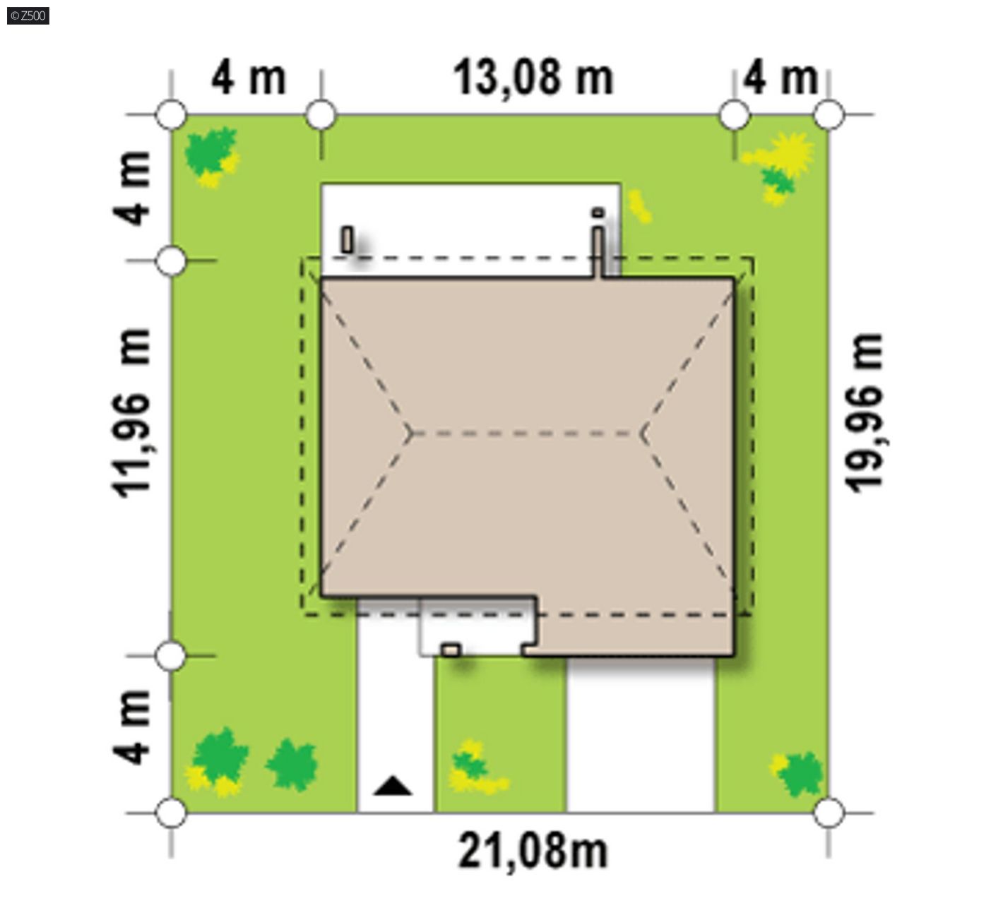 Mājas projekts  - Ģimenes māju projekts ar garāžu - Zx4