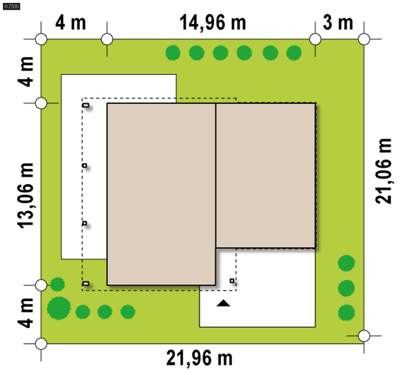 Mājas projekts  - Ģimenes māju projekts ar garāžu - Zx5