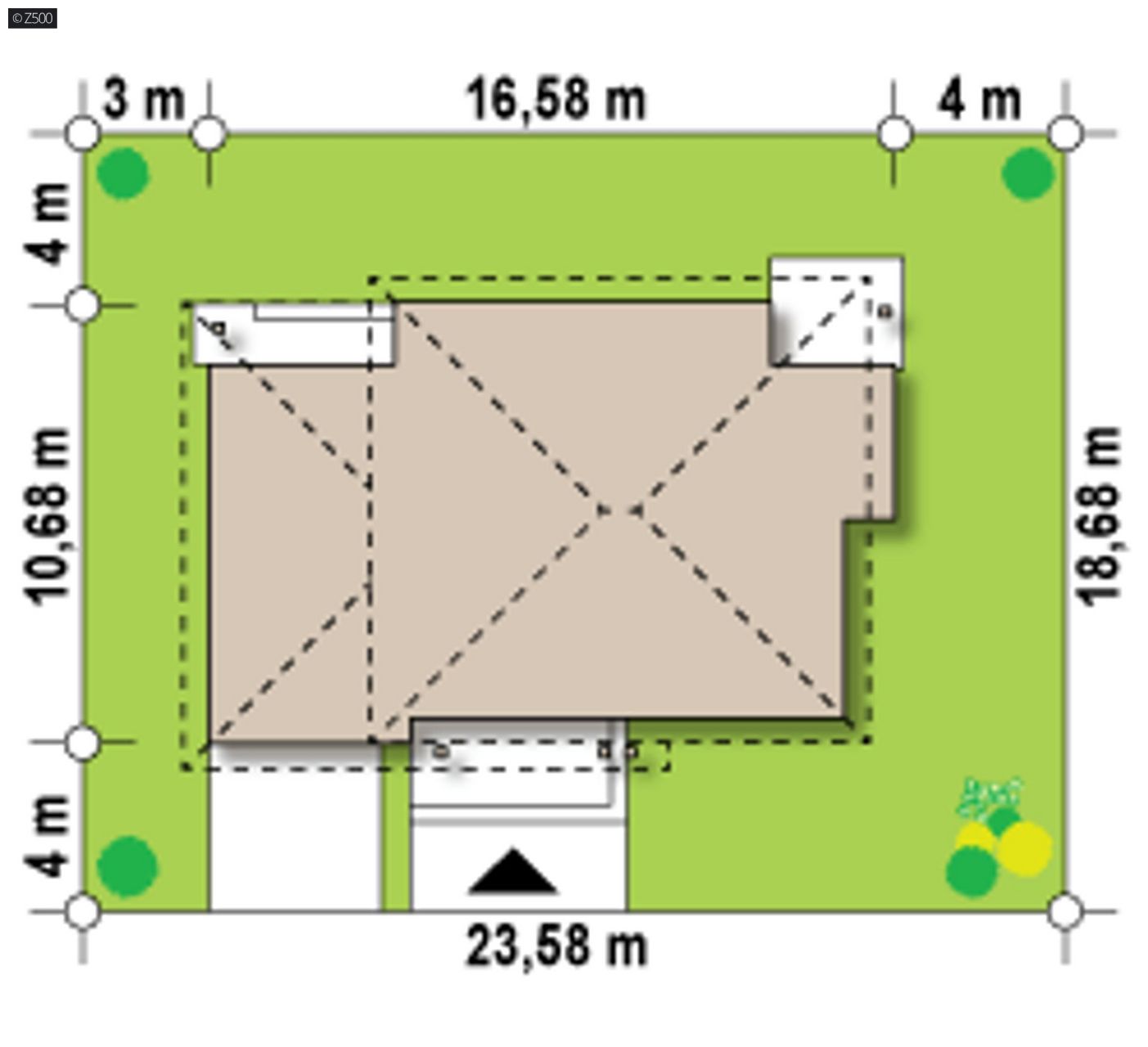 Mājas projekts  - Ģimenes māju projekts ar garāžu - Zx12