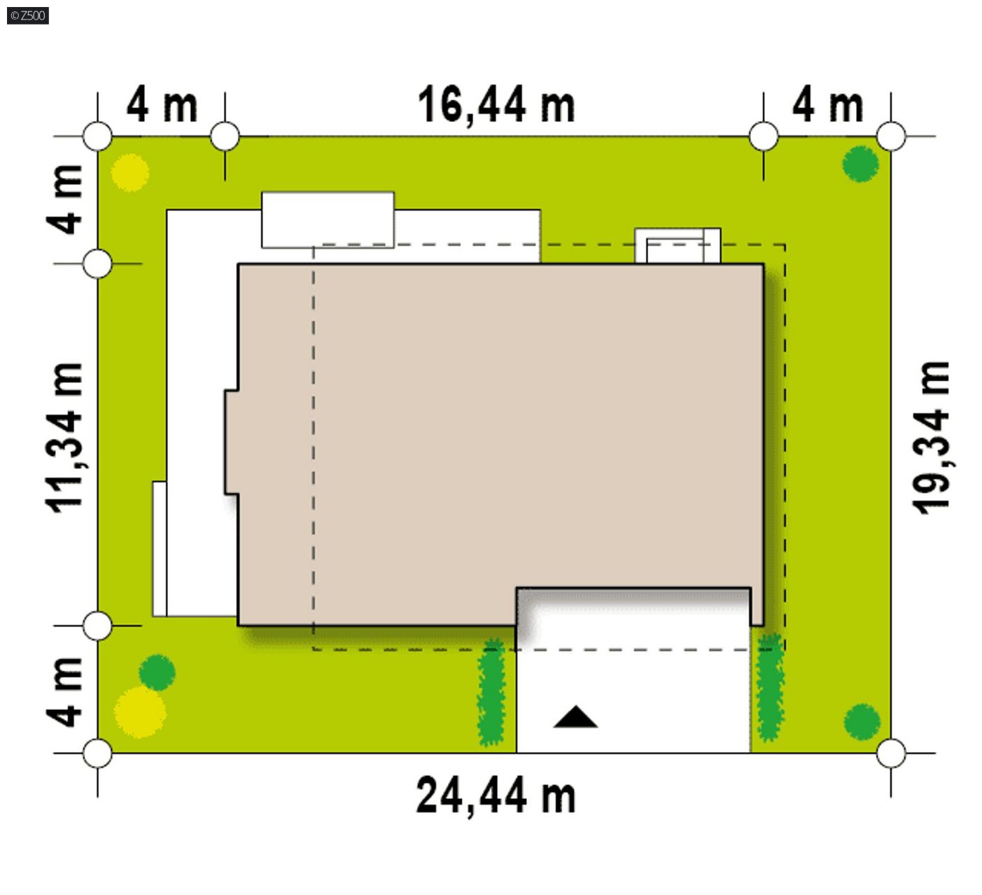 Mājas projekts  - Ģimenes māju projekts ar garāžu - Zx21