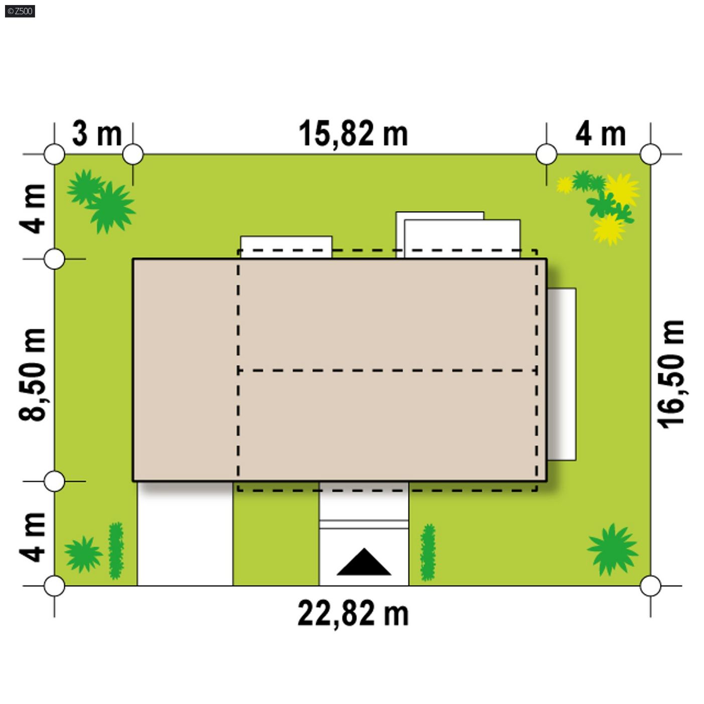 Mājas projekts  - Divstāvu mājas projekts ar garāžu - Zx11 E
