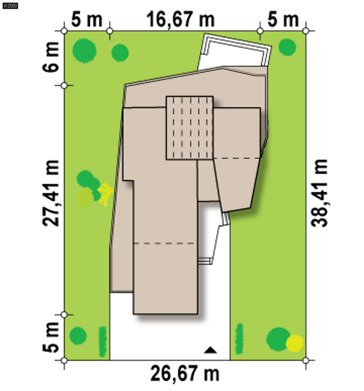Mājas projekts  - Modernas, plašas mājas projekts - Zx27