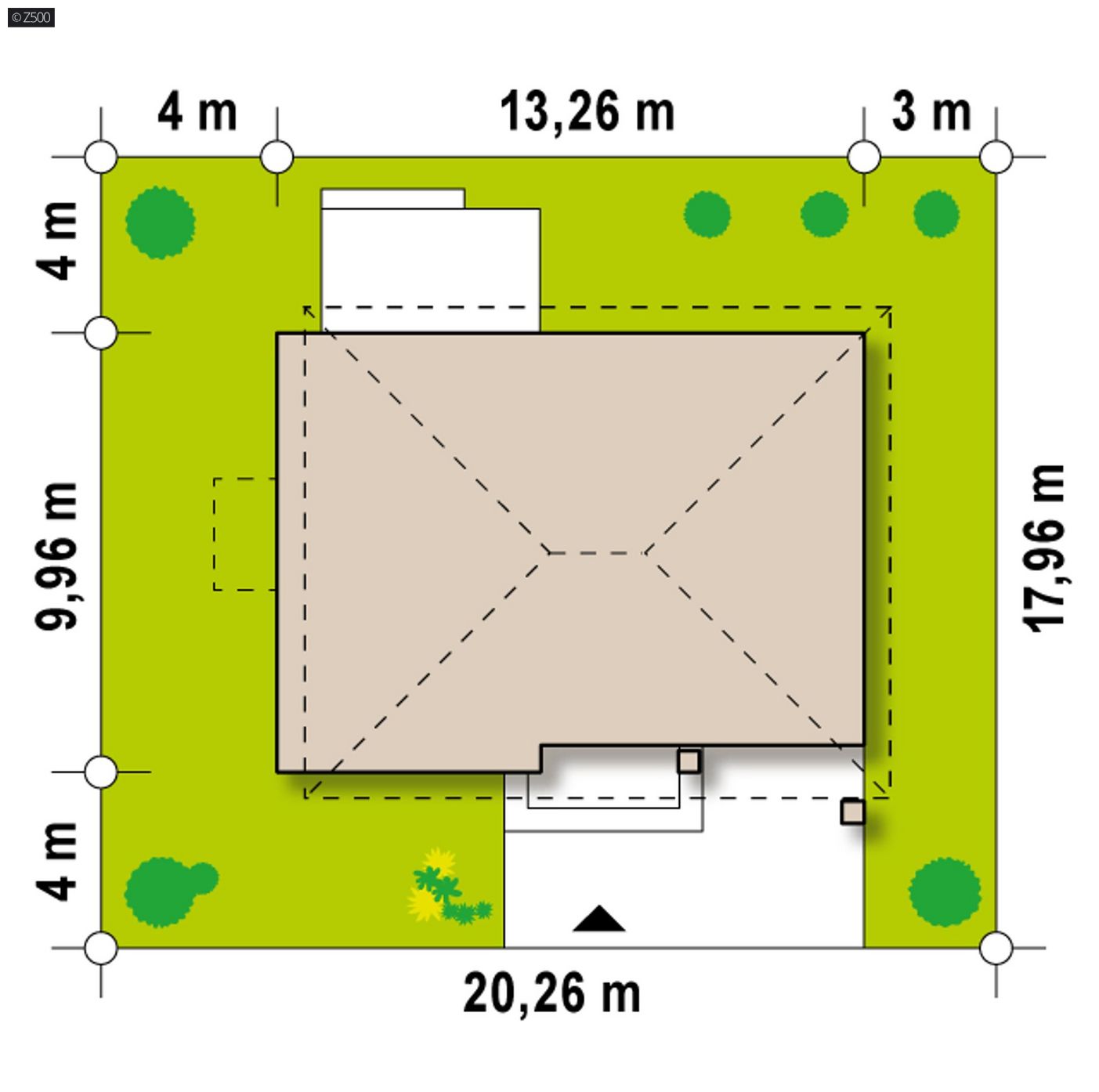 Mājas projekts  - Ģimenes māju projekts ar garāžu - Zx29