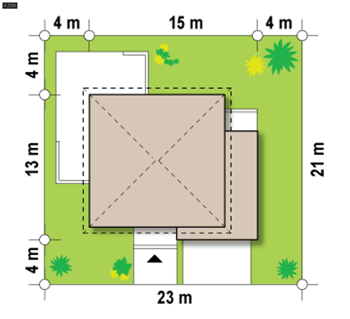 Mājas projekts  - Ģimenes māju projekts ar garāžu - Zx30