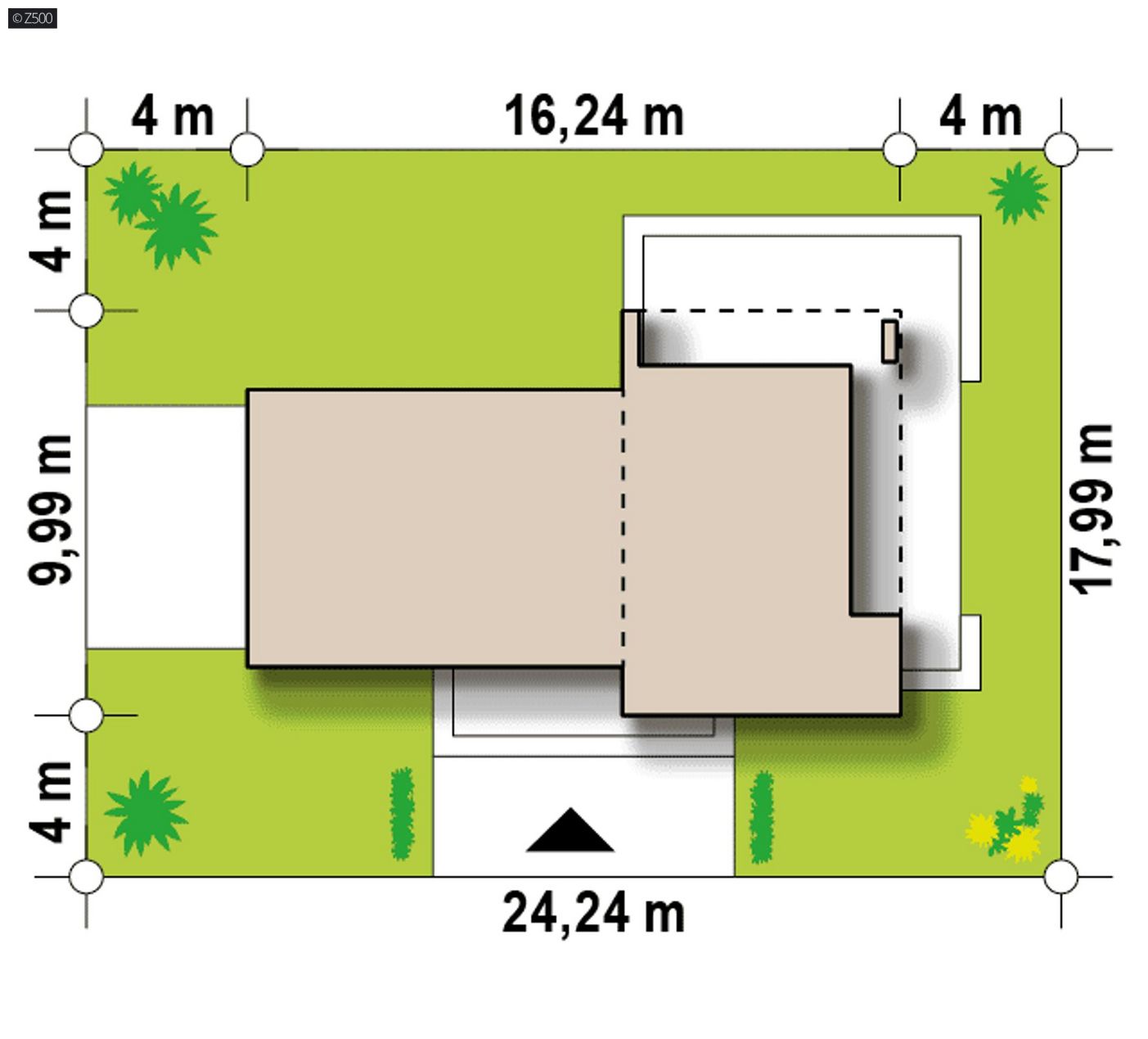 Mājas projekts  - Modernas divstāvu mājas projekts ar garāžu - Zx41