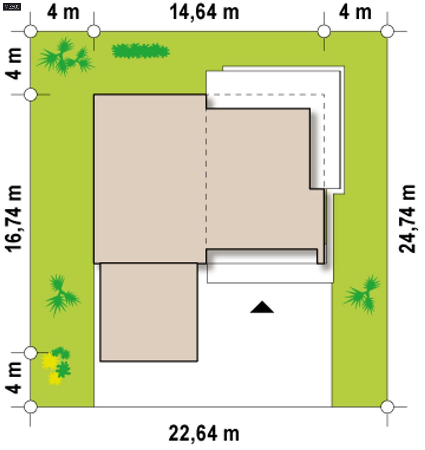 Mājas projekts  - Vienstāva mājas projekts ar divvietīgu garāžu - Zx35 GL2 v2.0