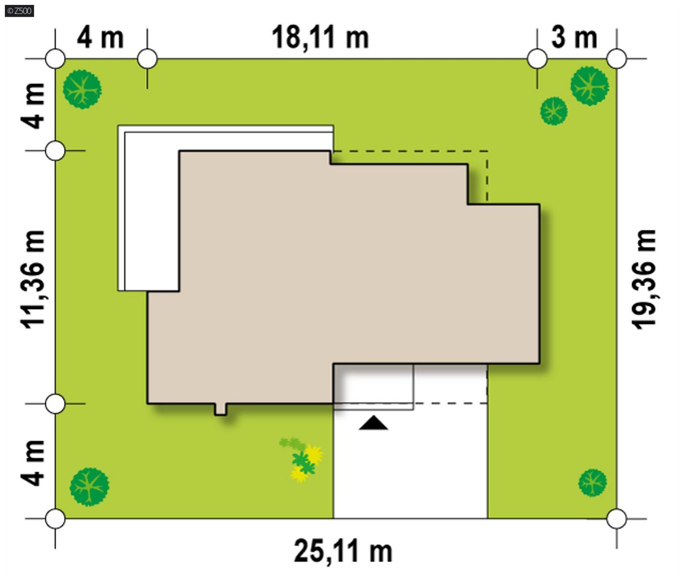 Mājas projekts  - Plašs, divstāvu mājas projekts ar divvietīgu garāžu - Zx39 GP2