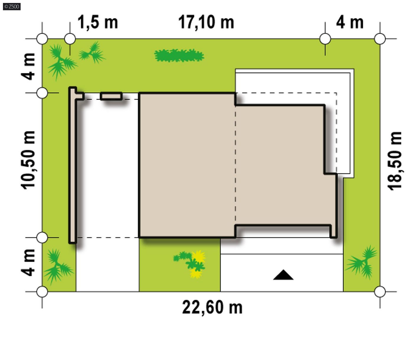 Mājas projekts  - Mūsdienīga māja ar plakanu jumtu SIP paneļu tehnloģijā - Zx35 WL HB