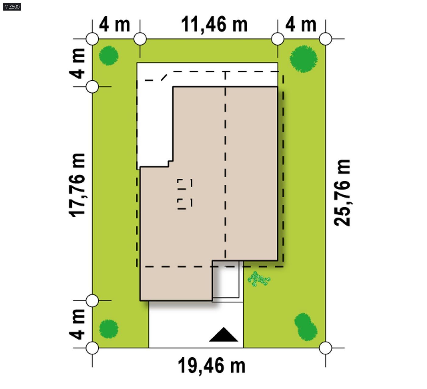 Mājas projekts  - Ģimenes māju projekts ar garāžu 2 automašīnām - Zx50