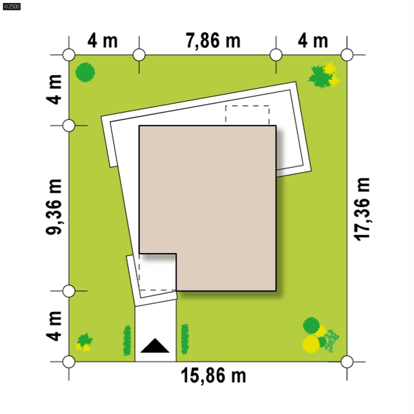 Mājas projekts  - Kompaktas, divstāvu mājas projekts - Zx51