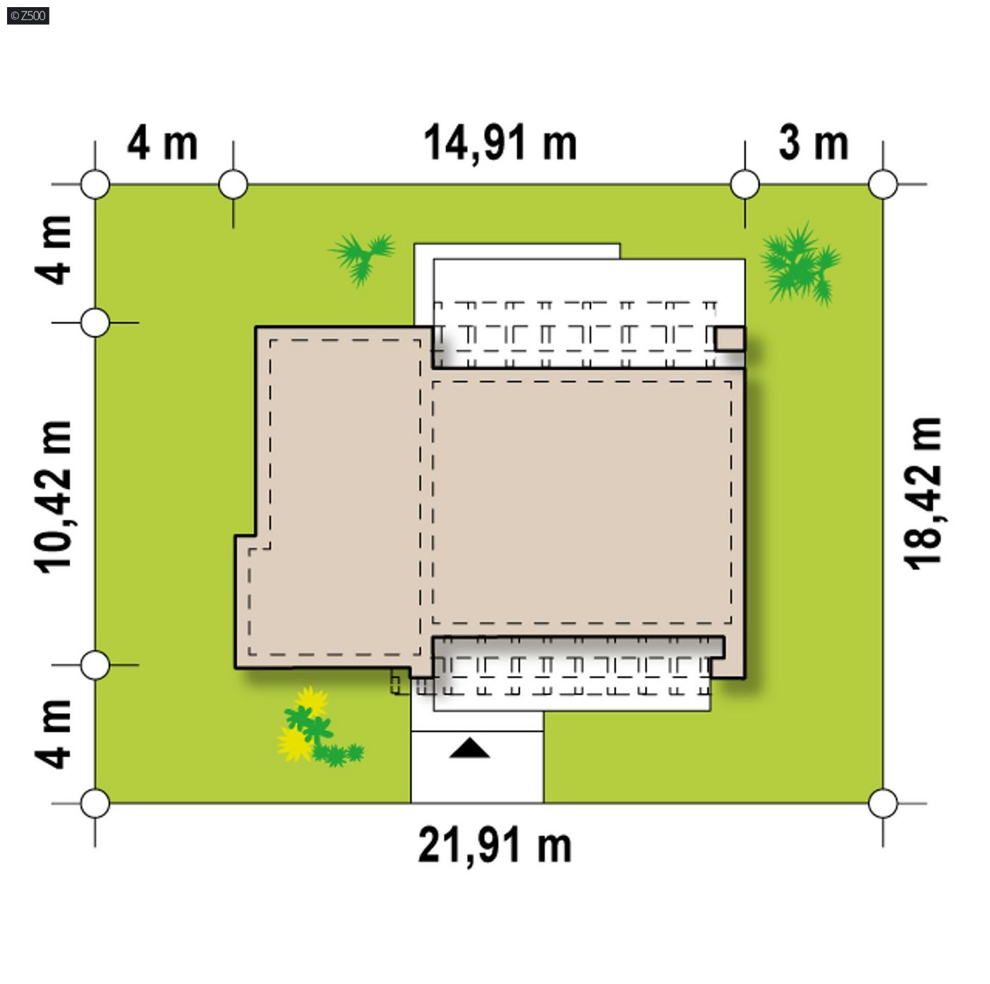Mājas projekts  - Nelielas mājas projekts ar terasi - Zx53