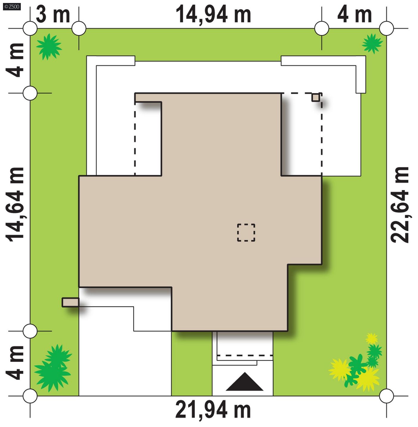 Mājas projekts  - Plašas divstāvu mājas projekts - Zx64
