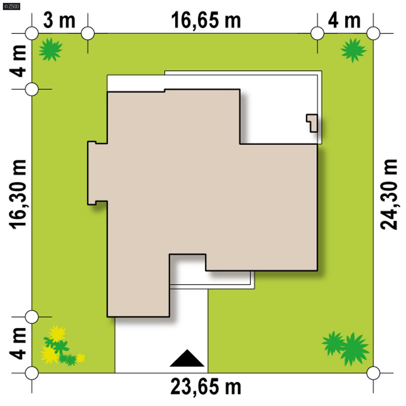 Mājas projekts  - Modernas mājas projekts ar garāžu - Zx56
