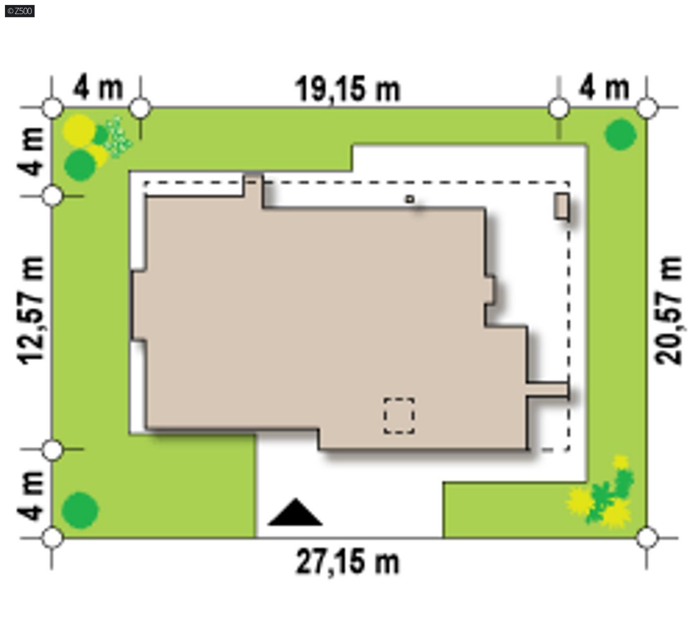 Mājas projekts  - Moderns vienstāvu mājas projekts ar paplašināto versiju - Zx65 +