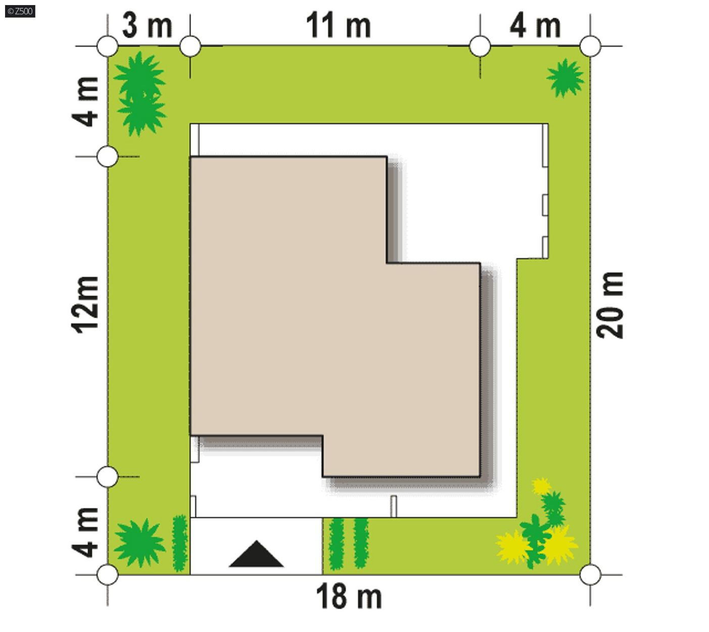 Mājas projekts  - Moderna vienstāvu ģimenes māja ar pagrabu - Zx57 p
