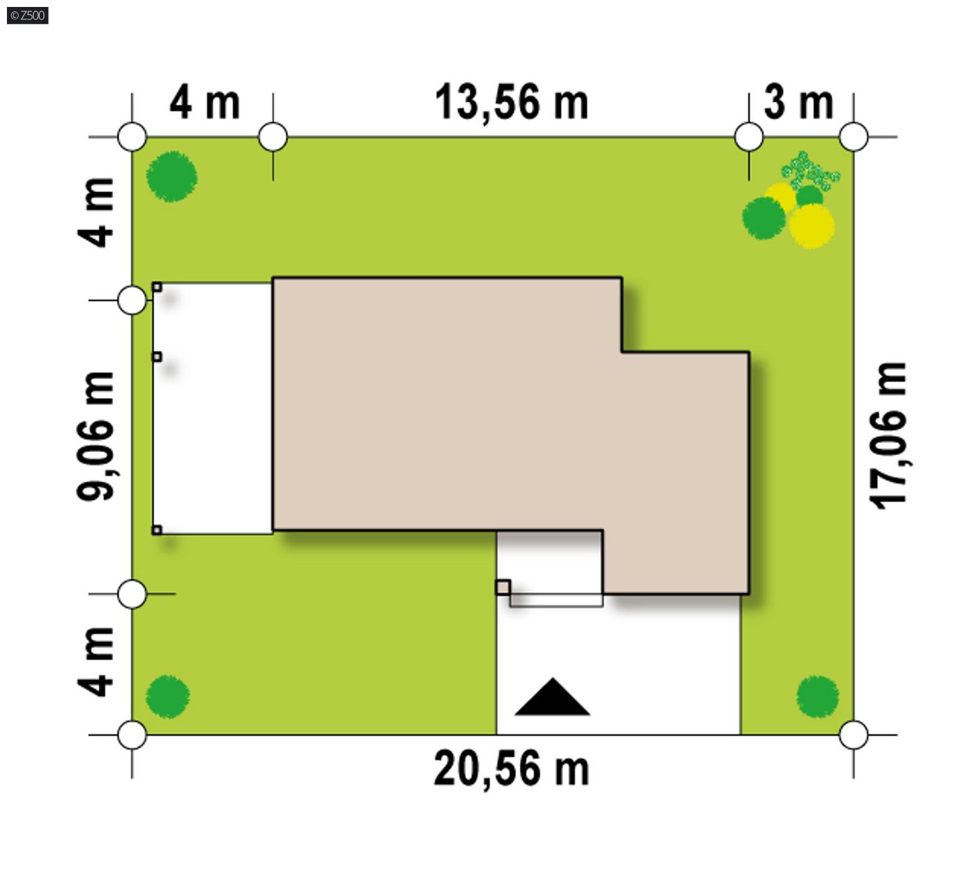 Mājas projekts  - Divstāvu mājas projekts ar garāžu - Zx63 NF40