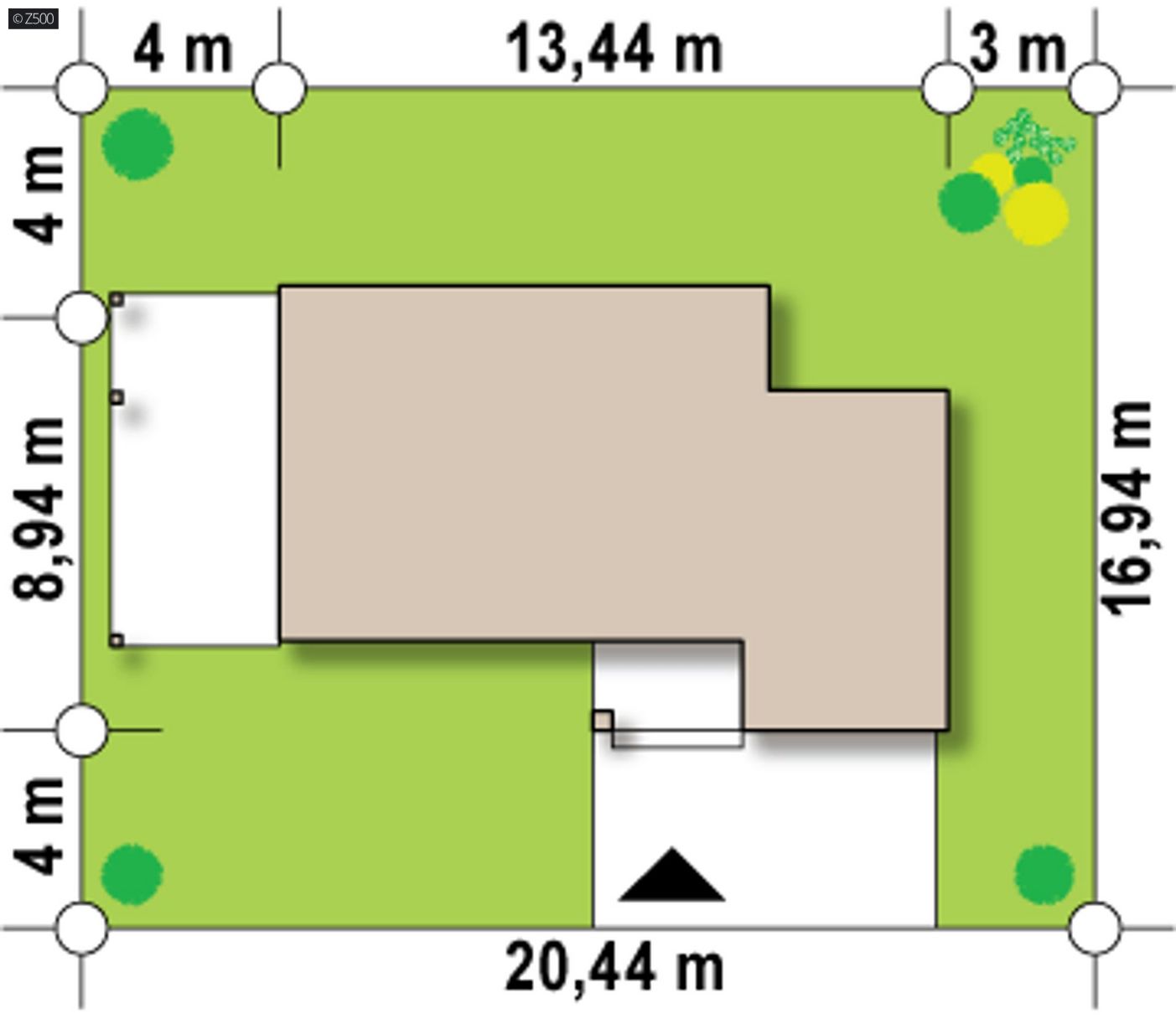 Mājas projekts  - Mūsdienīga māja ar birojs pirmajā stāvā un garāžu - Zx63 D
