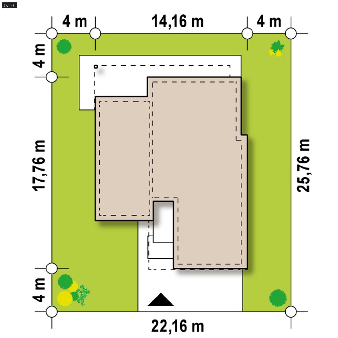 Mājas projekts  - Nelielas, modernas mājas projekts ar garāžu - Zx100