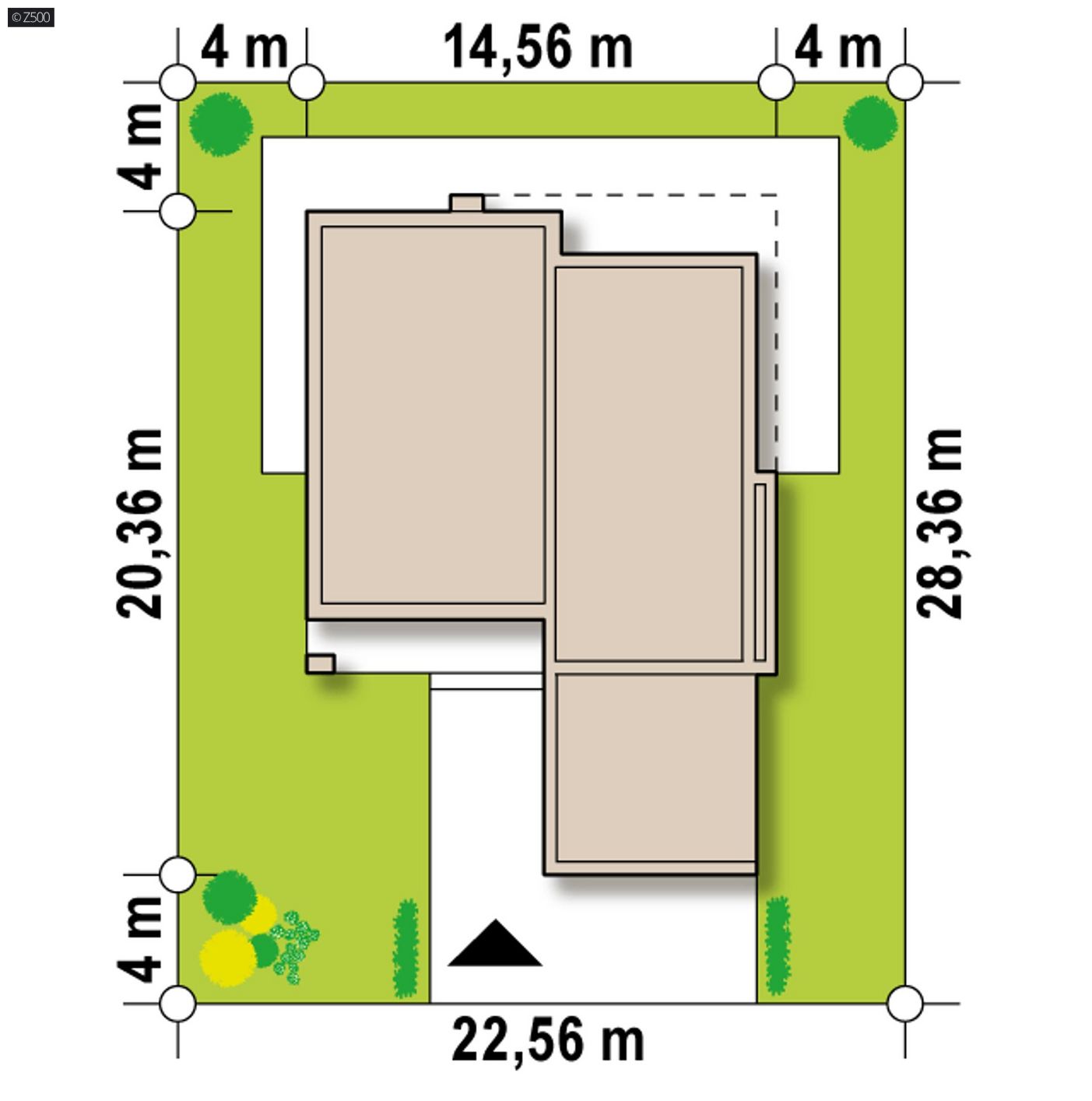 Mājas projekts  - Nelielas mājas projekts ar garāžu - Zx103