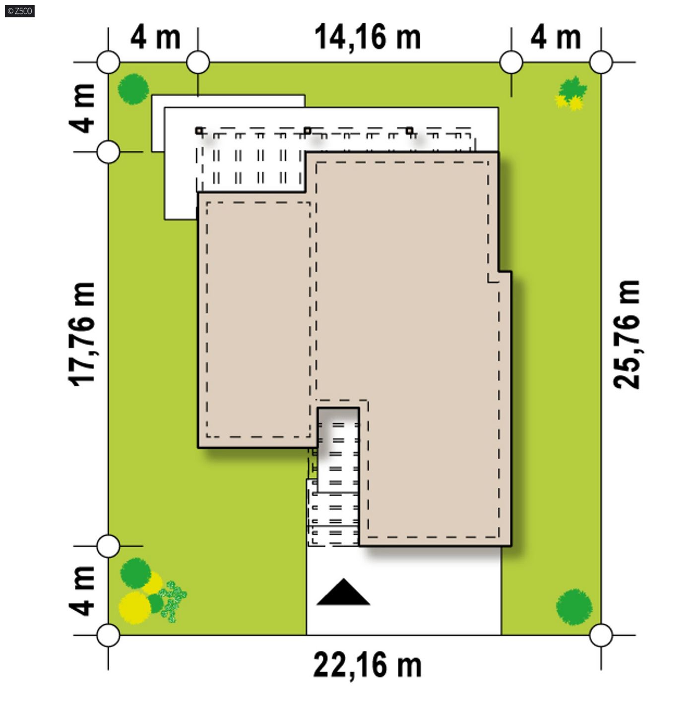 Mājas projekts  - Vienstāva mājas projekts ar divvietīgu garāžu -Zx100 st