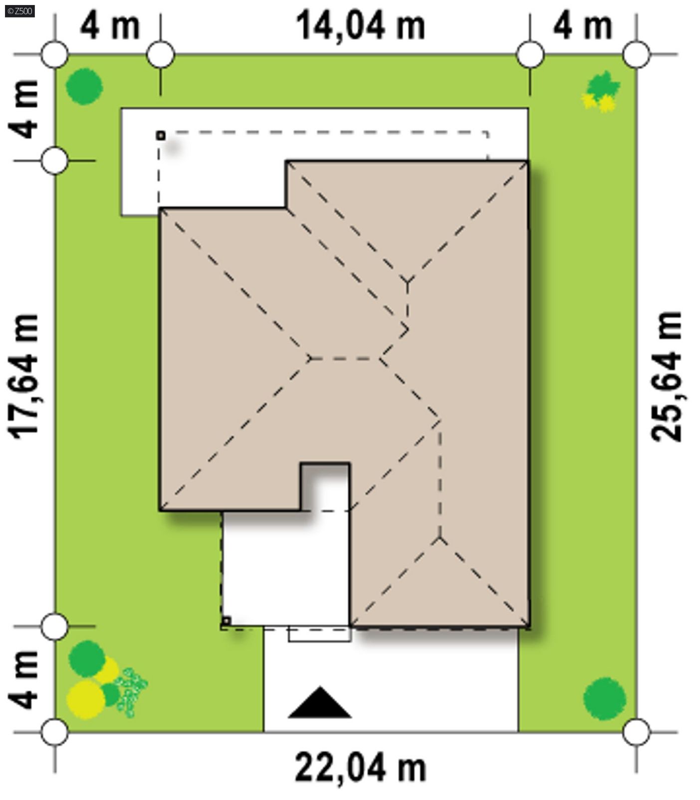 Mājas projekts  - Nelielas, modernas mājas projekts ar garāžu - Zx100 v1