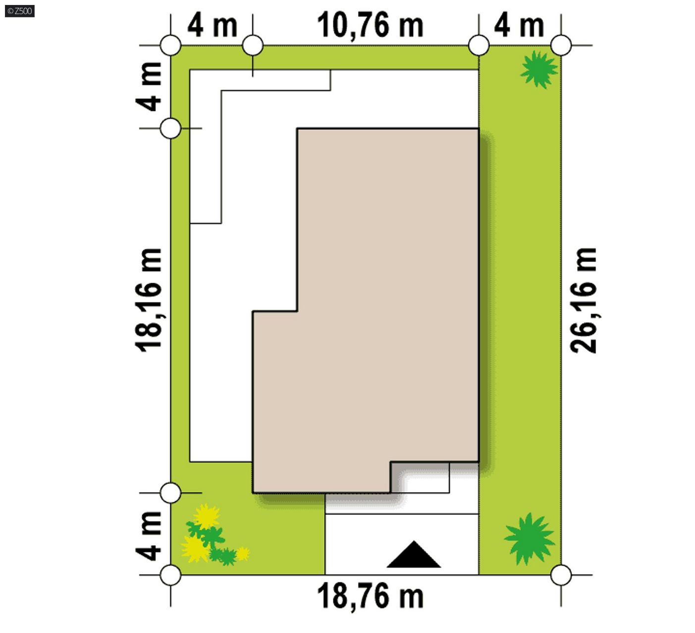 Mājas projekts  - Nelielas mājas projekts ar garāžu - Zx67