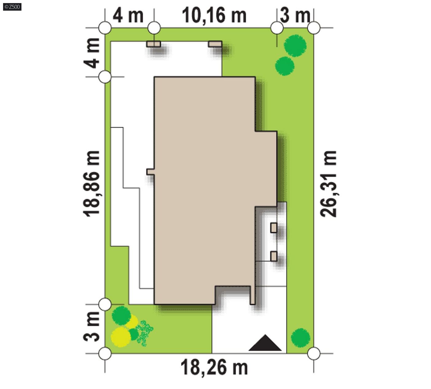 Mājas projekts  - Modernas, vienstāvu mājas projekts - Zx68