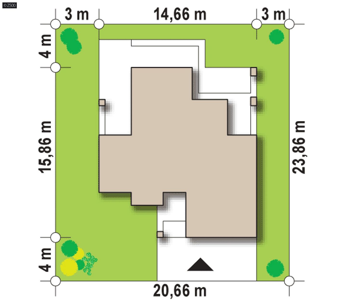 Mājas projekts  - Nelielas mājas projekts ar garāžu -Zx74