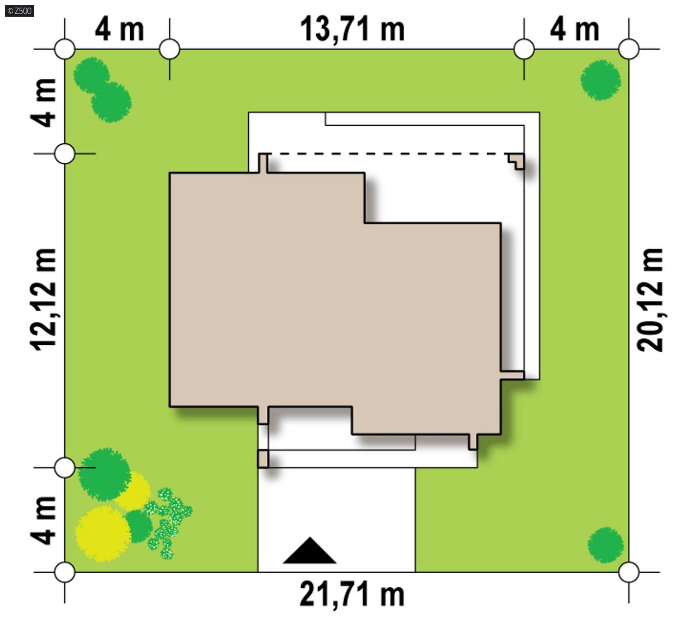 Mājas projekts  - Moderna koka konstrukcijas vienstāvu māja - Zx77 D