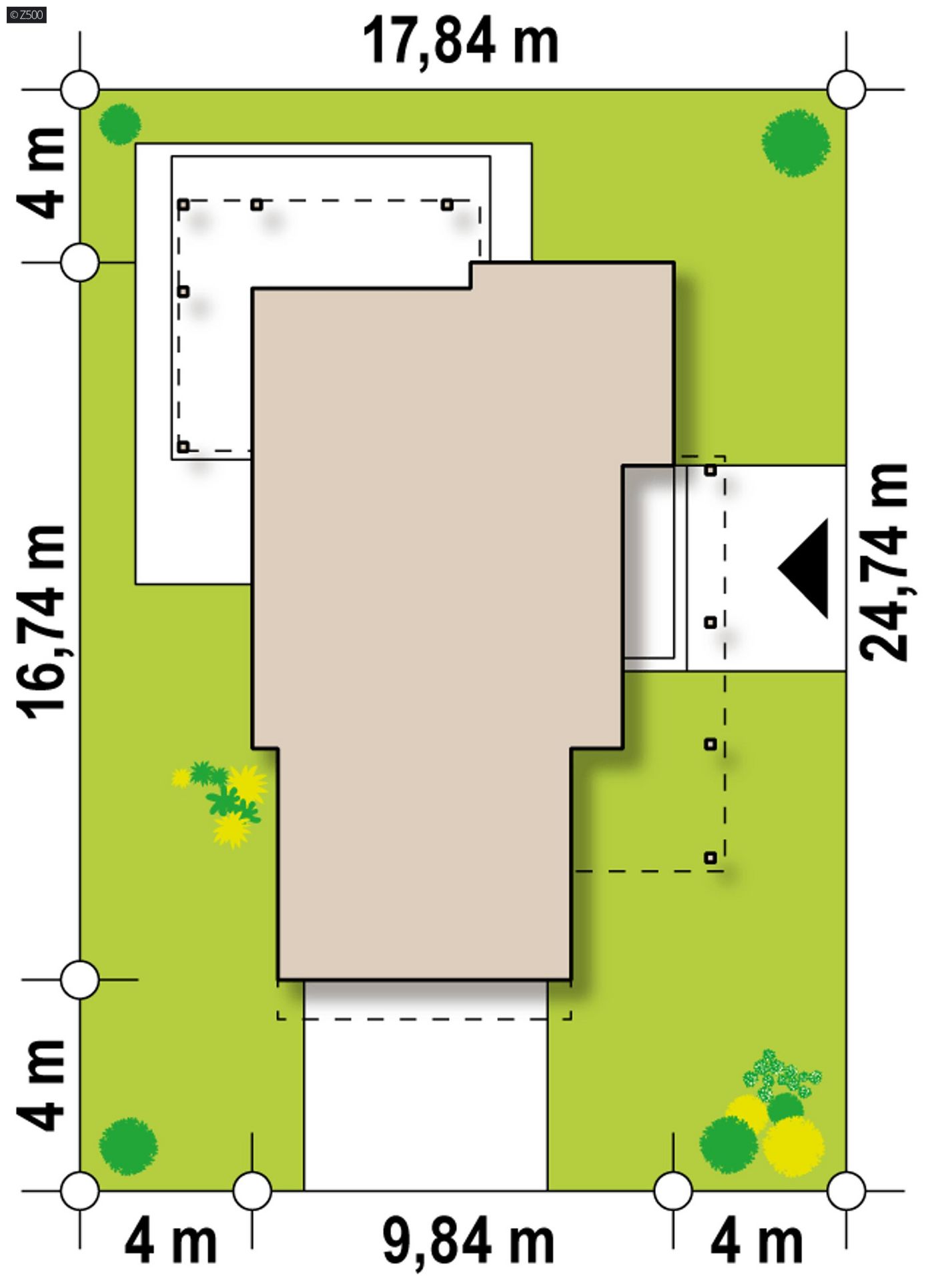 Mājas projekts  - Divstāvu māju projekts ar terasi - Zx114