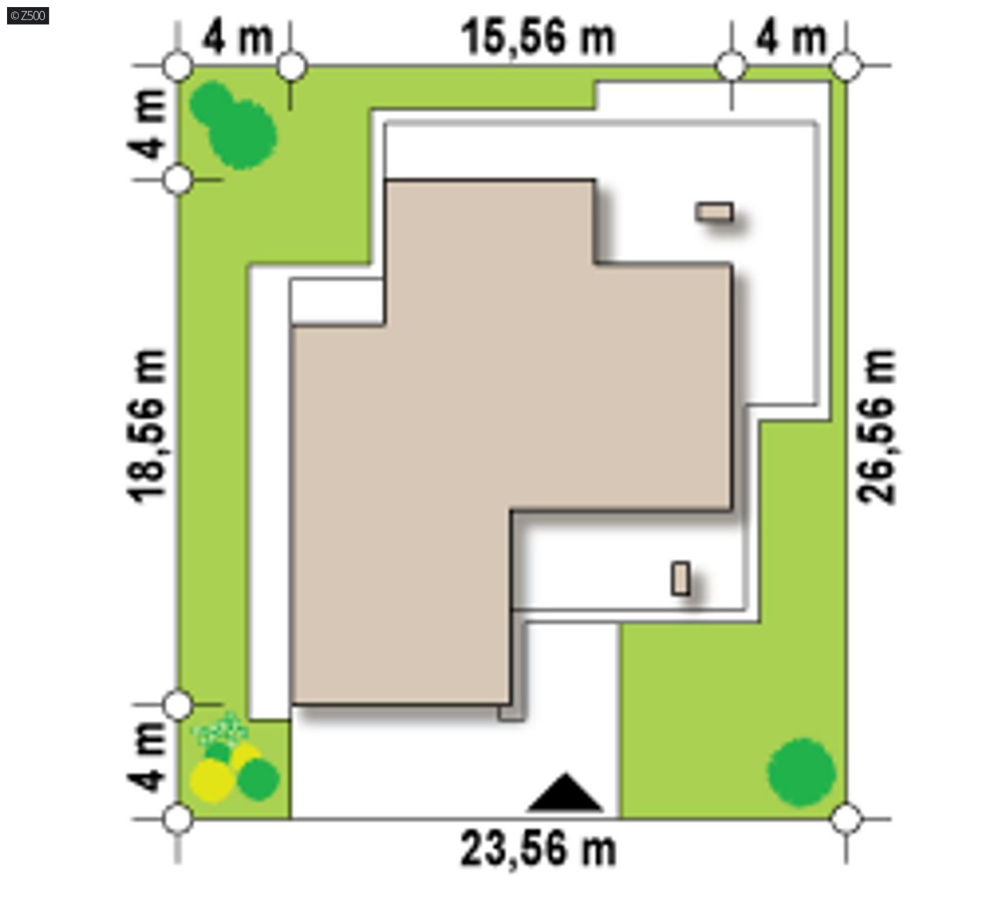 Mājas projekts  - Moderna māja un diviem atsevišķiem dzīvokļiem - Zx108 2M