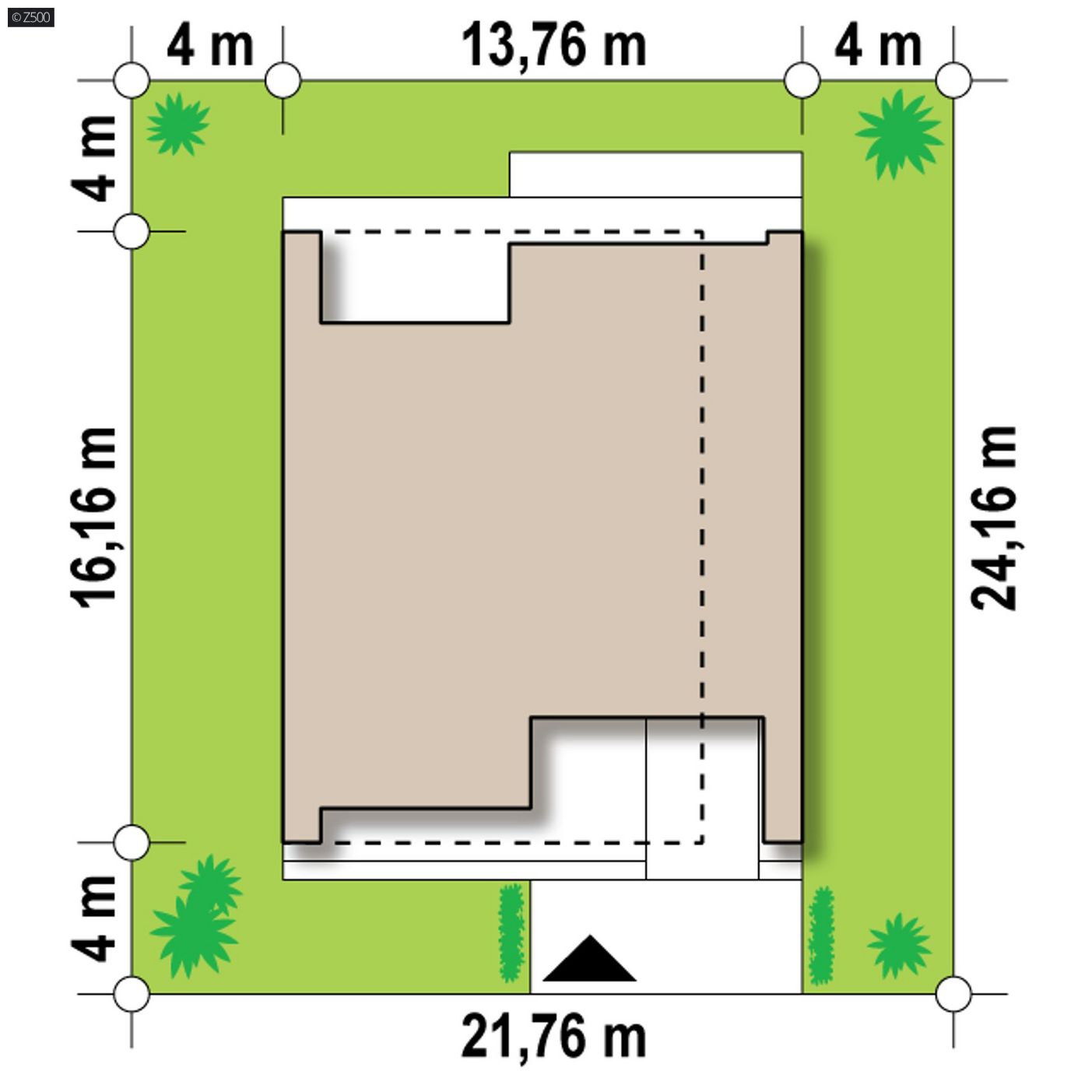 Mājas projekts  - Divstāvu māju projekts ar garāžu - Zx123