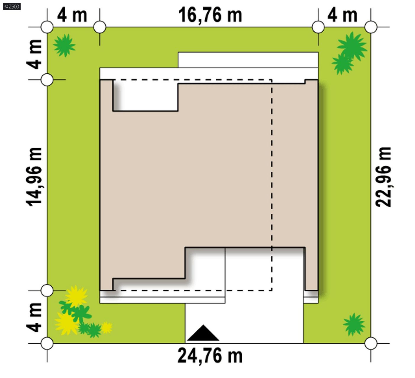 Mājas projekts  - Divstāvu māju projekts ar garāžu 2 automašīnām - Zx123 GP2