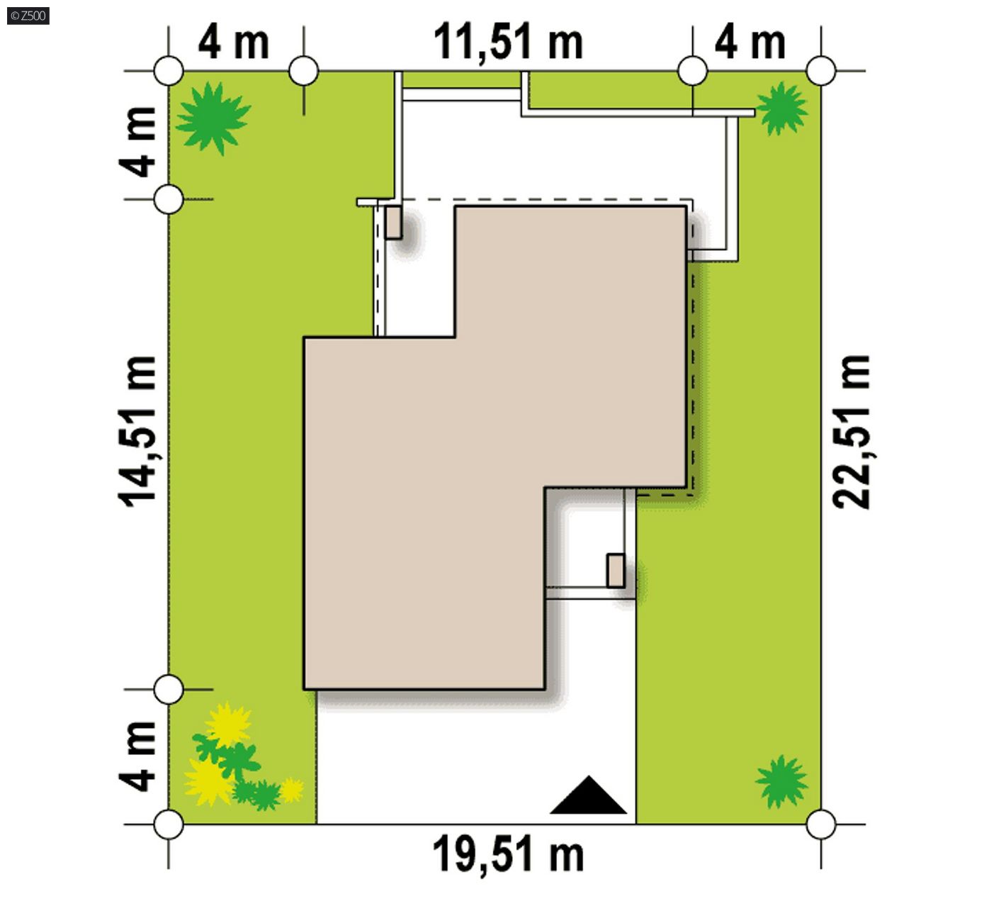 Mājas projekts  - Nelielas divstāvu mājas projekts ar garāžu - Zx134