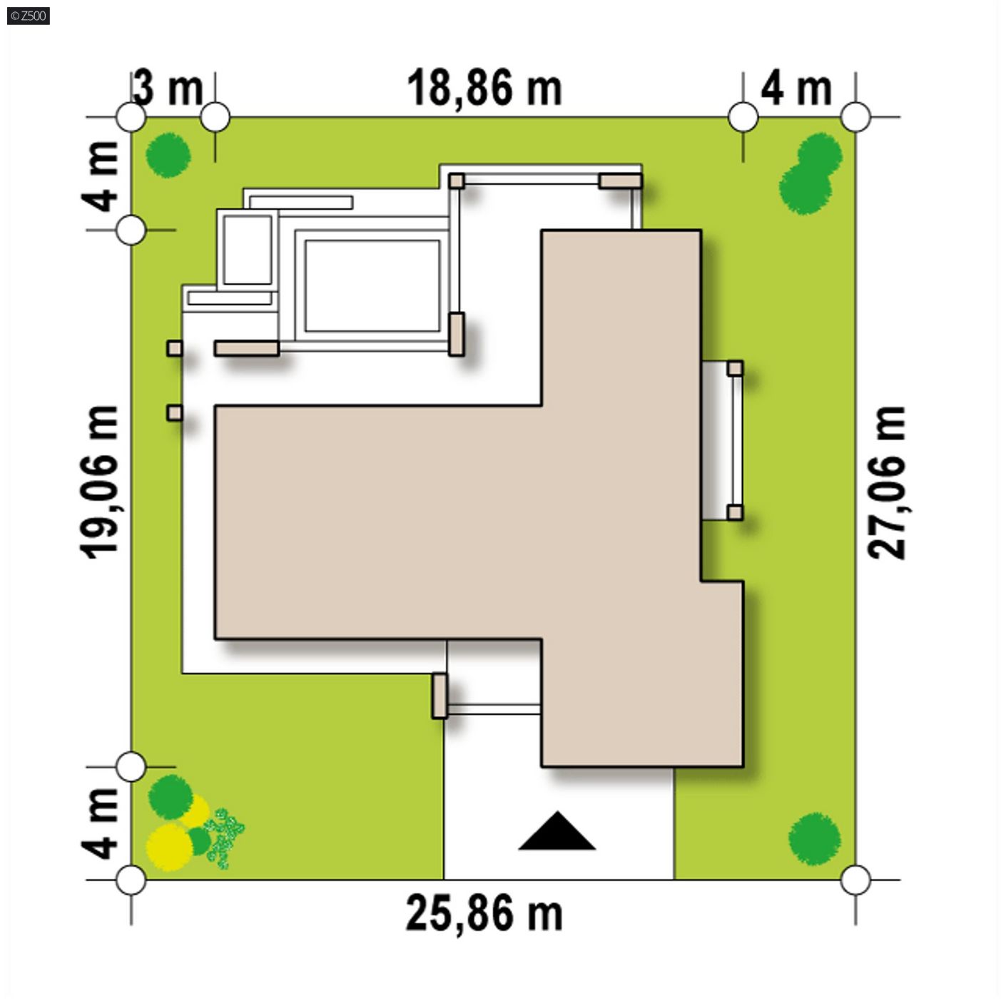 Mājas projekts  - Vienstāvu māju projekts - Zx137