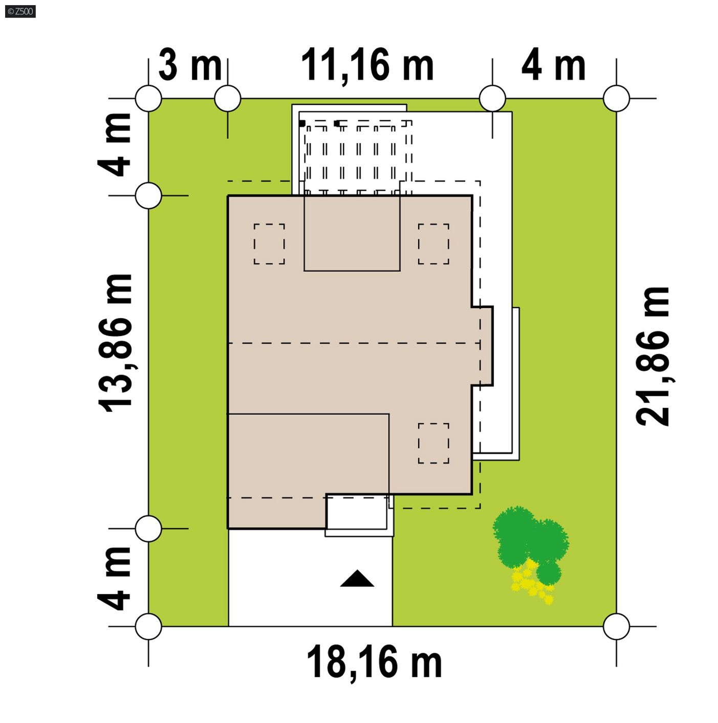 Mājas projekts  - Dvīņu mājas projekts ar garāžu - Zb6