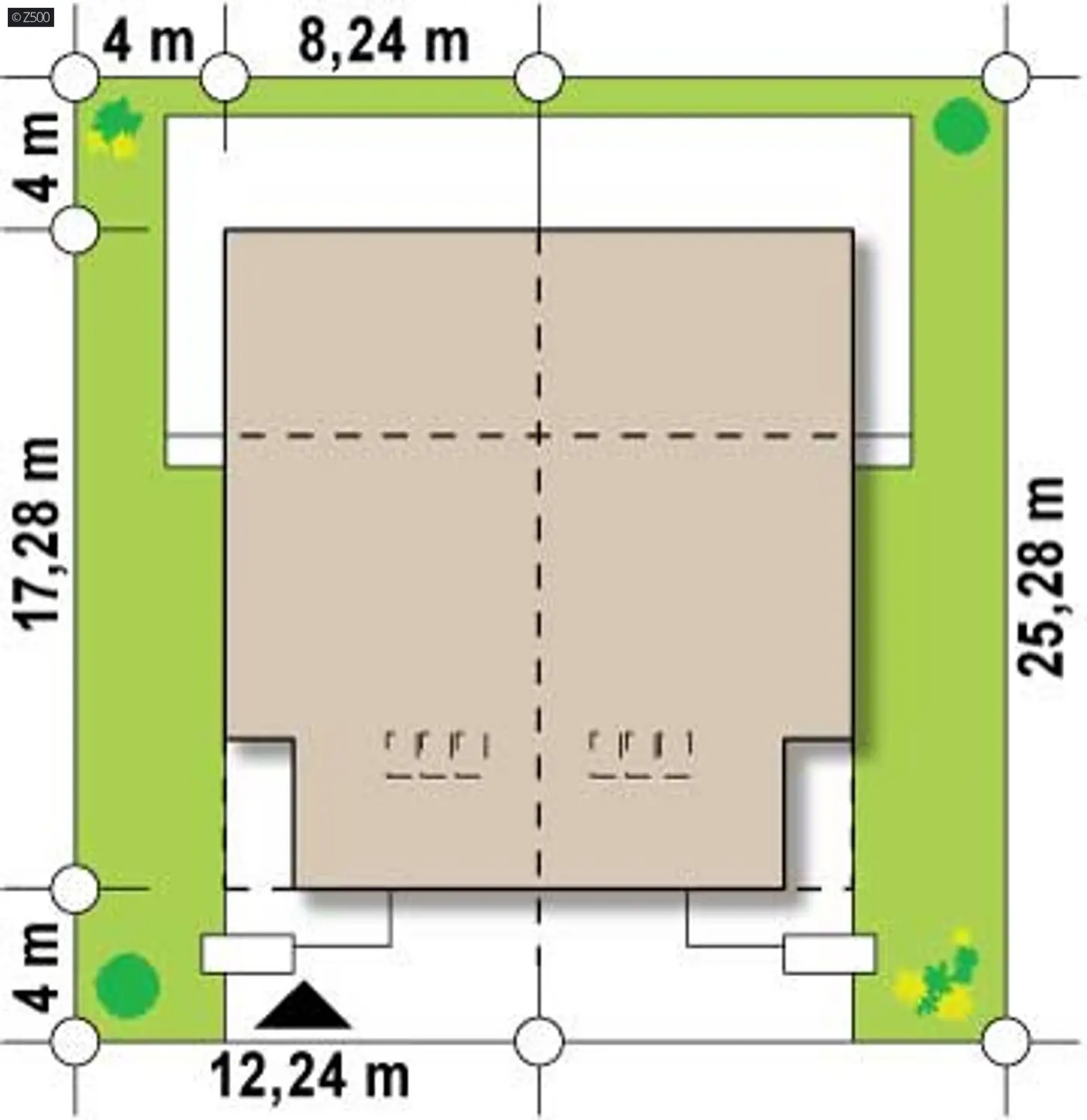 Mājas projekts  - Dvīņu mājas projekts ar garāžu - Zb8