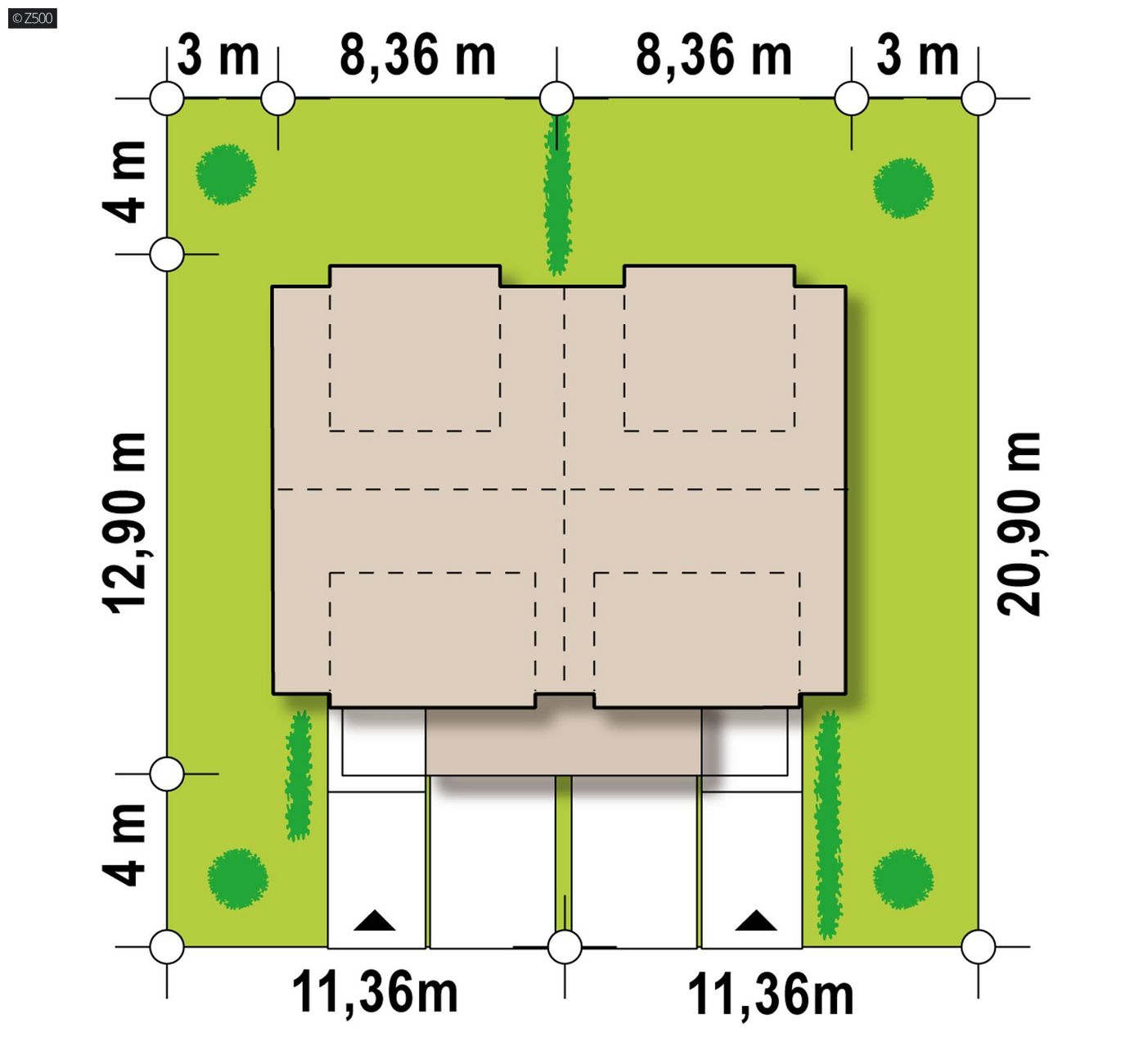 Mājas projekts  - Mūsdienīgs dvīņu mājas projekts - Zb5 D