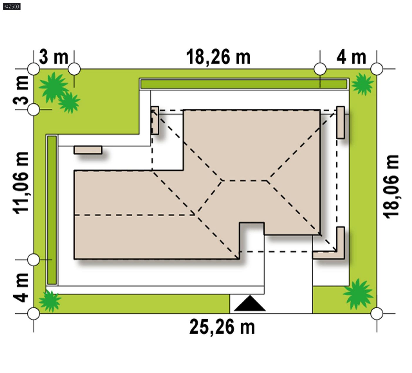 Mājas projekts  - Ģimenes māju projekts ar garāžu - Zx146