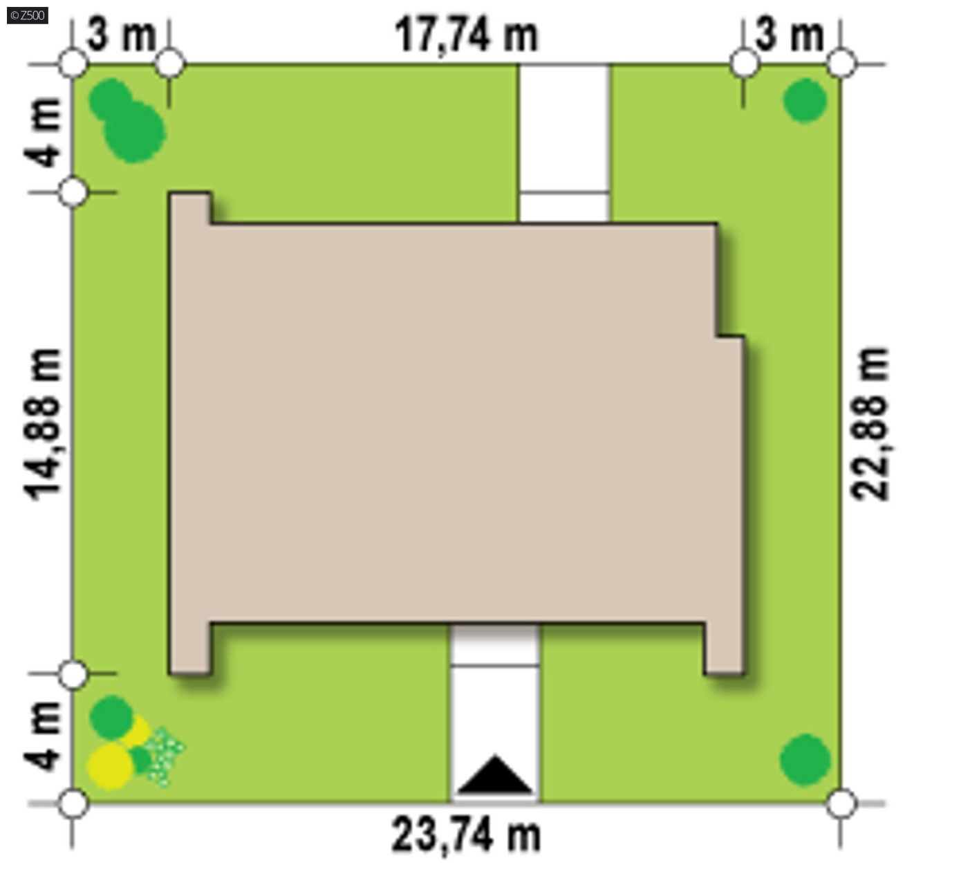 Mājas projekts  - Pakalpojumu ēkas projekts - Zu12