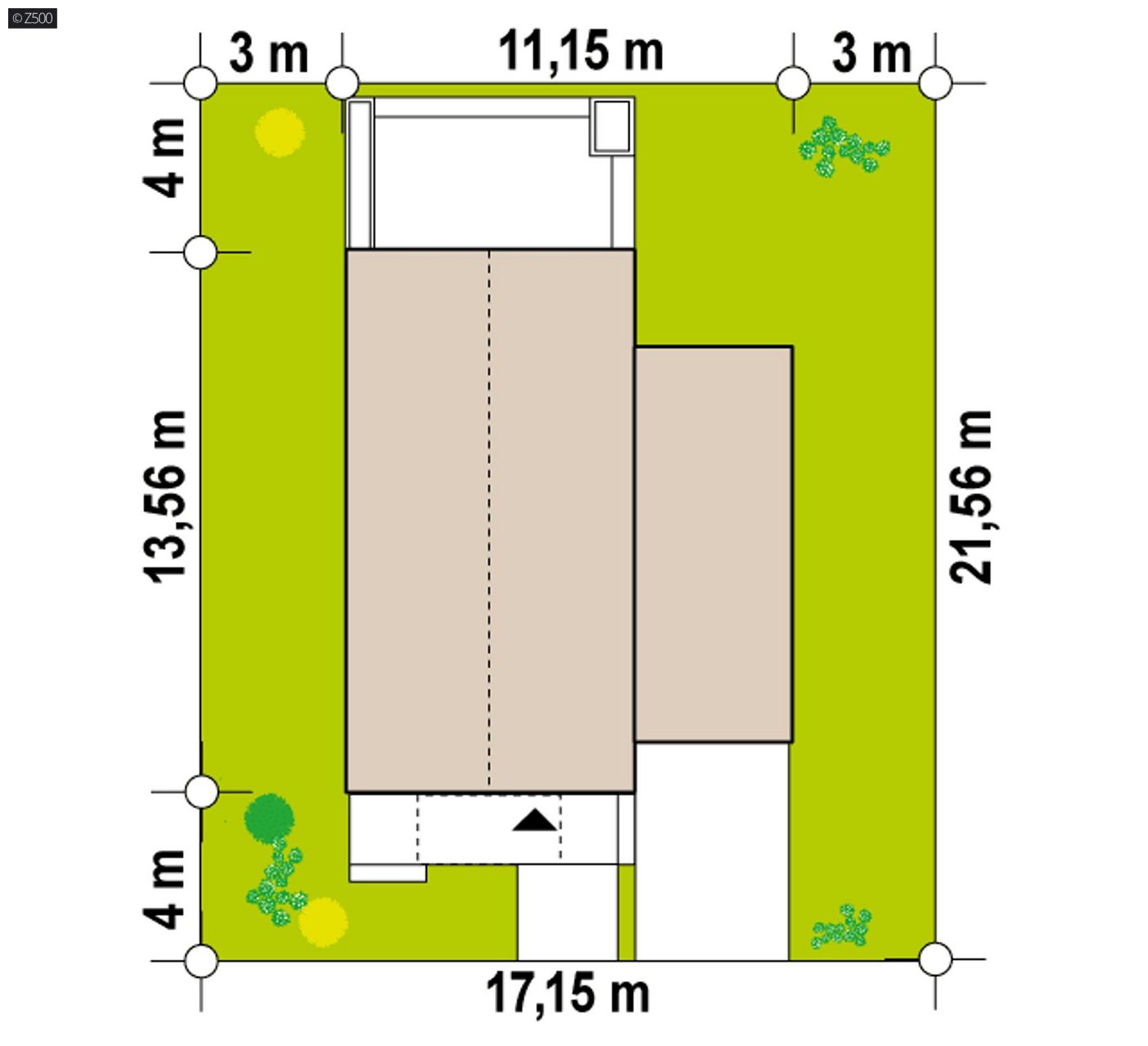 Mājas projekts  - Dvīņu mājas projekts ar garāžu - Zb25