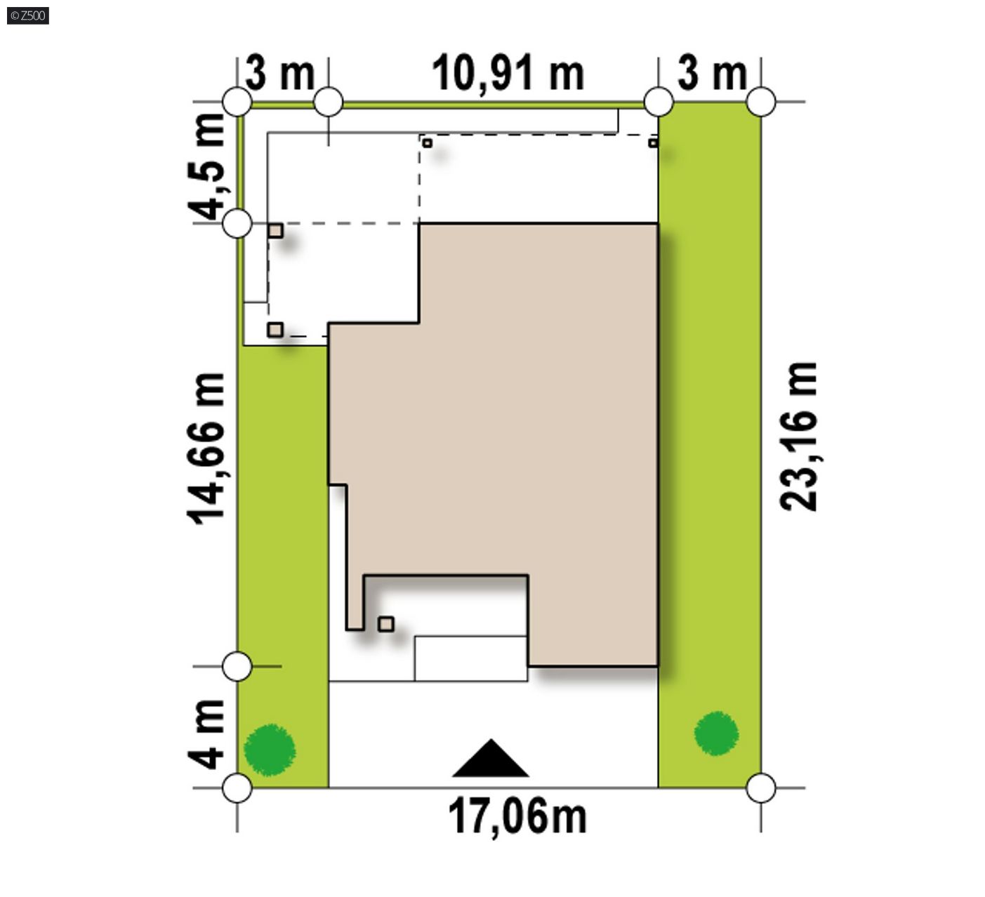Mājas projekts  - Dvīņu mājas projekts ar garāžu - Zb10
