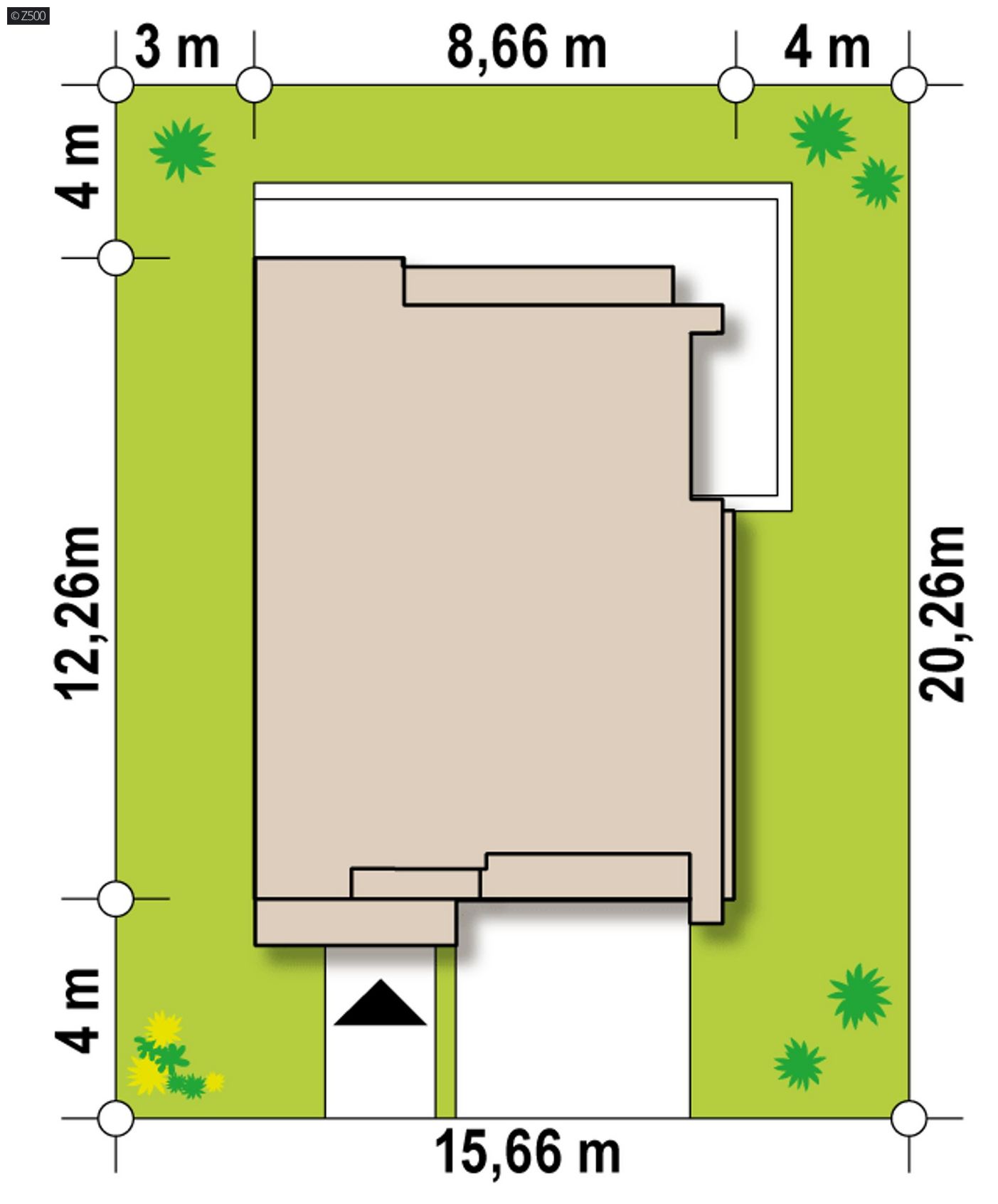 Mājas projekts  - Dvīņu mājas projekts ar garāžu - Zb30