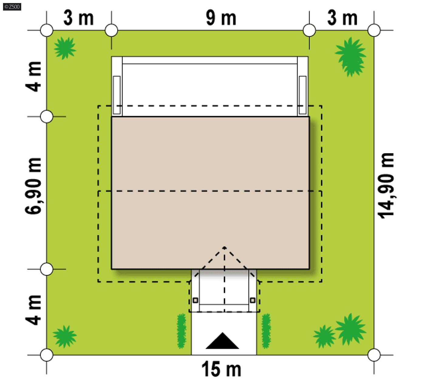 Gotowy projekt domu  - wersja drewniana