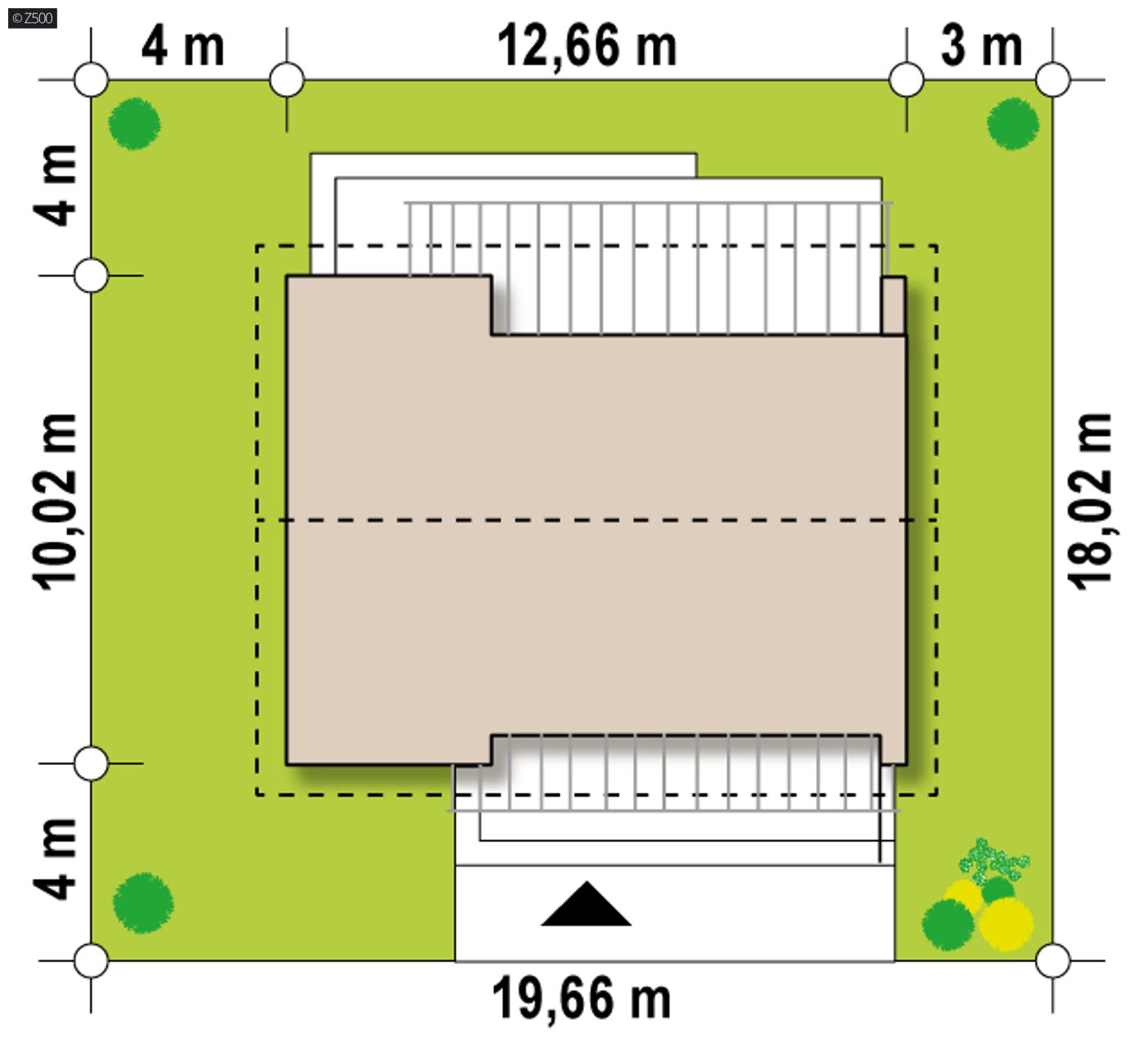Gotowy projekt domu  - Wygodny dom parterowy z dużą kotłownią oraz opcją adaptacji poddasza na użytkowe.