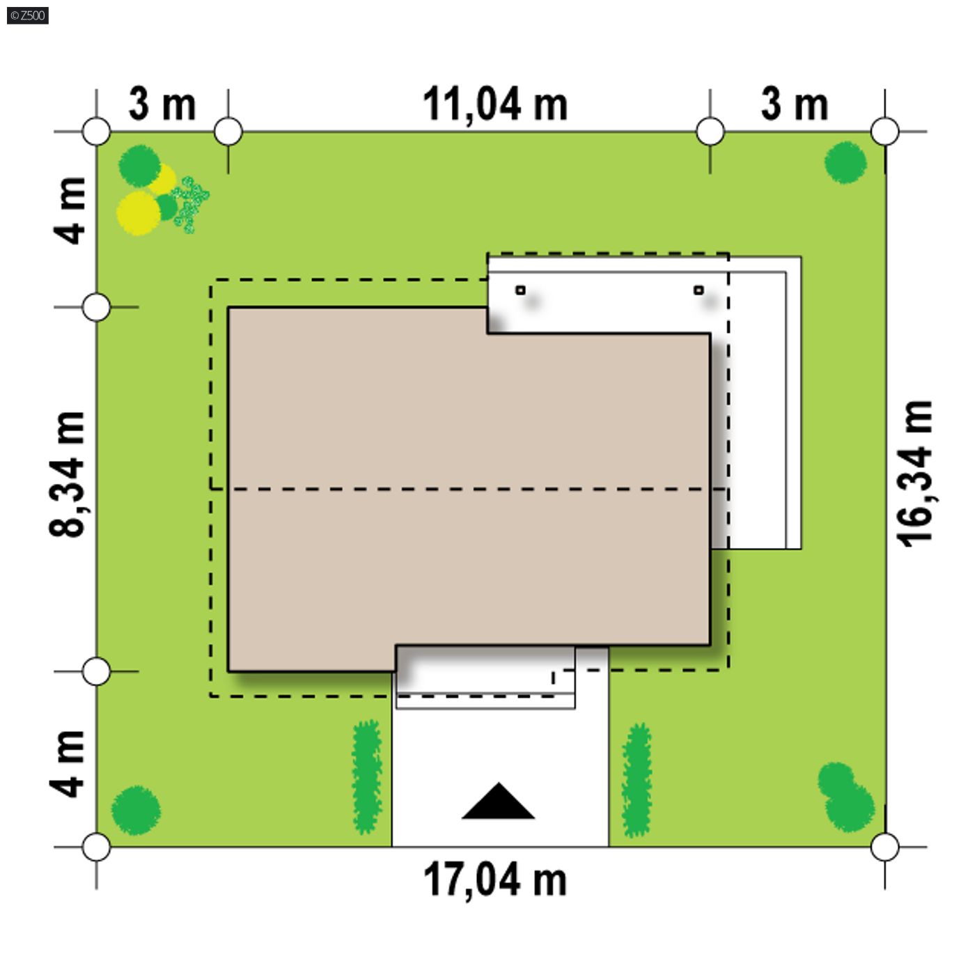 Home project  - Prosty i tani w budowie dom parterowy z dachem dwuspadowym o małej powierzchni.