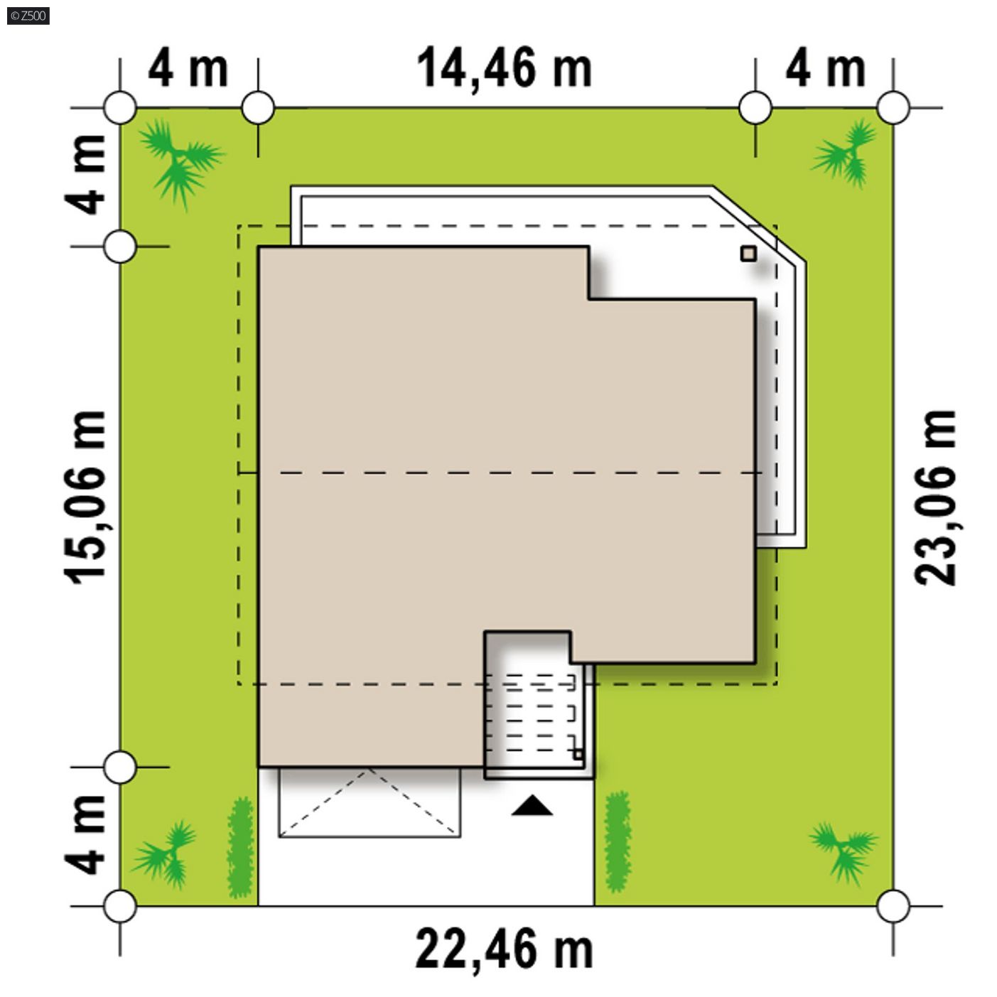 Mājas projekts  - Modernas mājas projekts ar garāžu - Z202