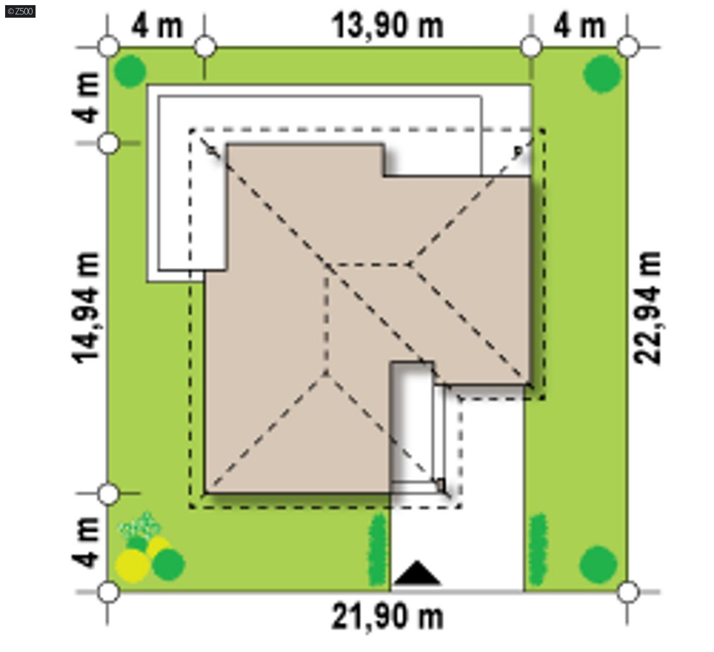 Mājas projekts  - Vienstāva mājas projekts ar garāžu - Z204 GP